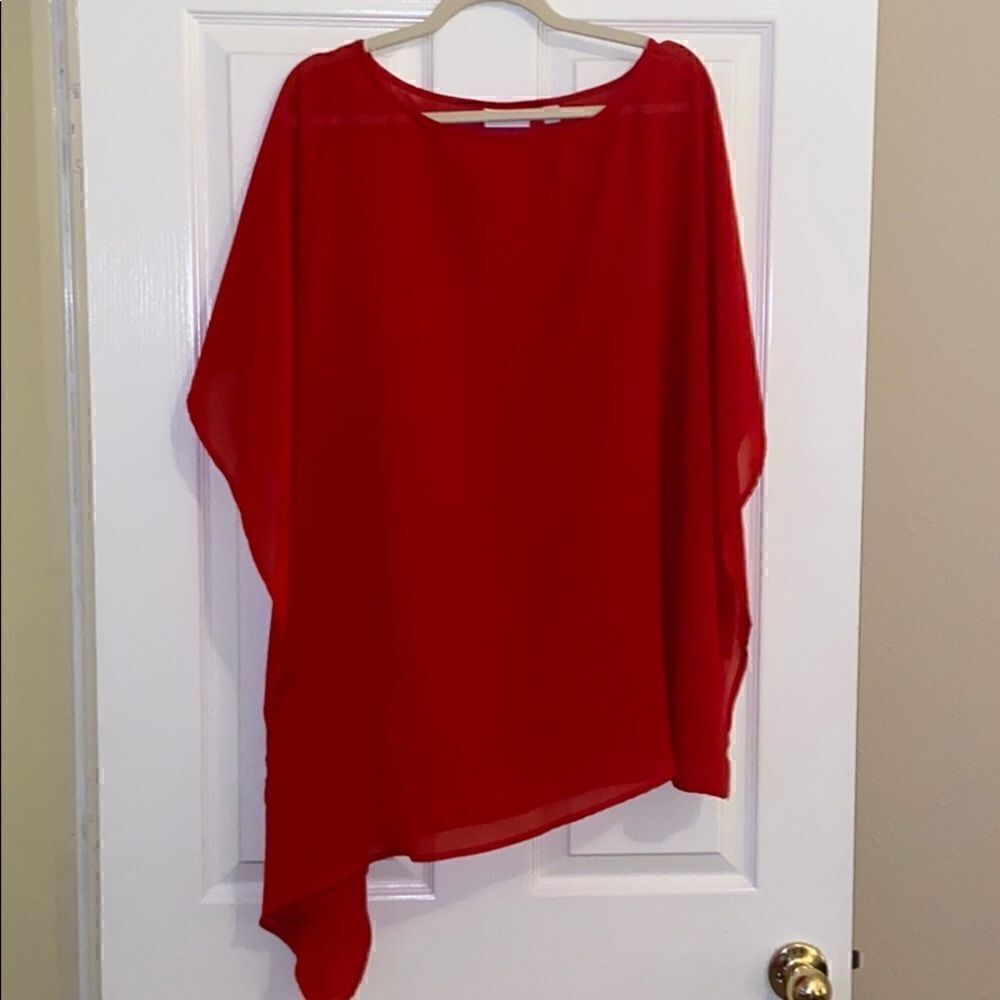 Red tunic top 